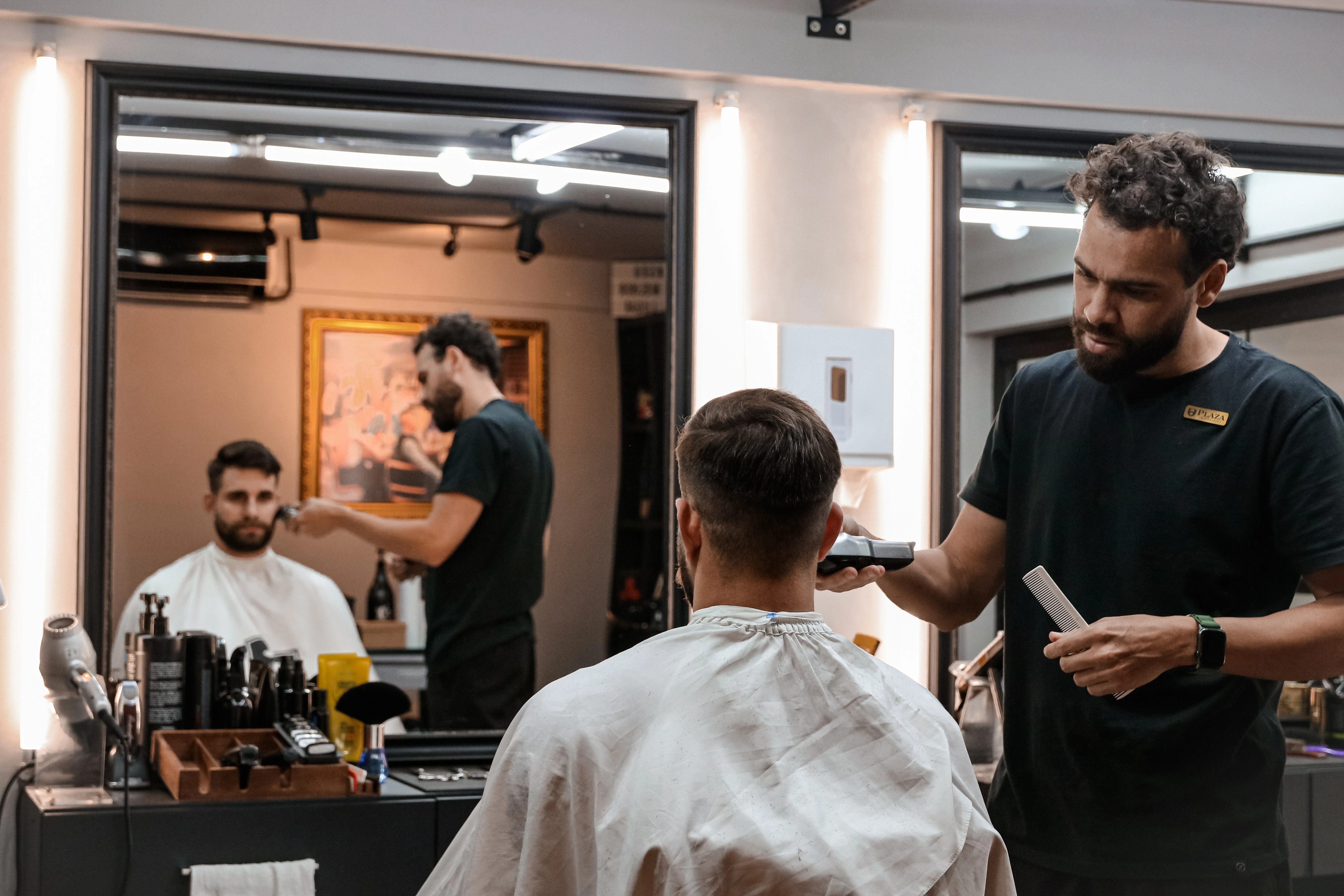 Ambiente interno Plaza Barbearia