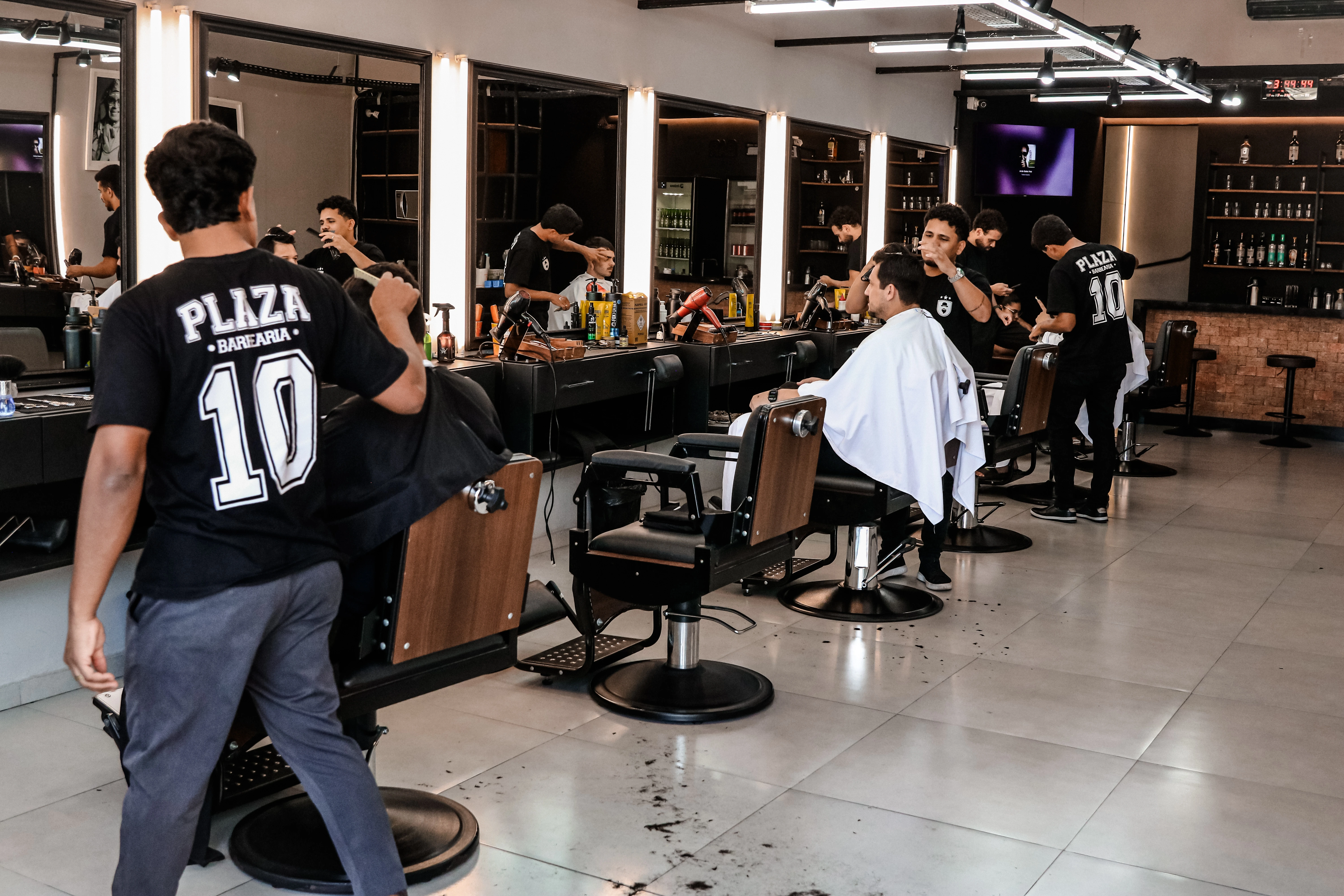 Ambiente interno Plaza Barbearia